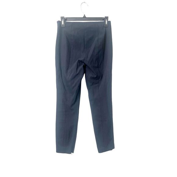 Theory Navy Blue Pleated Mid Rise Ankle Pants Side Zipper Size 2 - Picture 2 of 6